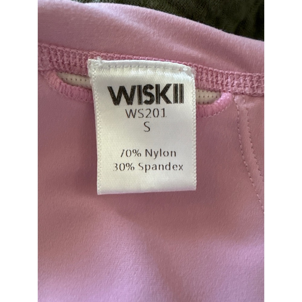 Wiskii Pink Sports Bra Scalloped Edge Crisscross Back Activewear Small - Picture 8 of 8